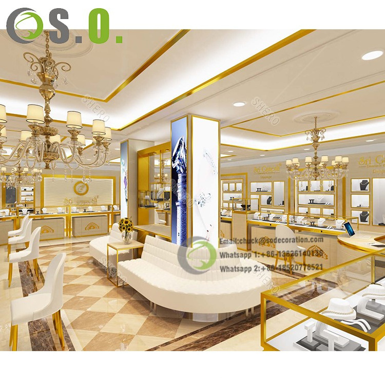 Elegant jewelry store furniture jewelry shop display counter design