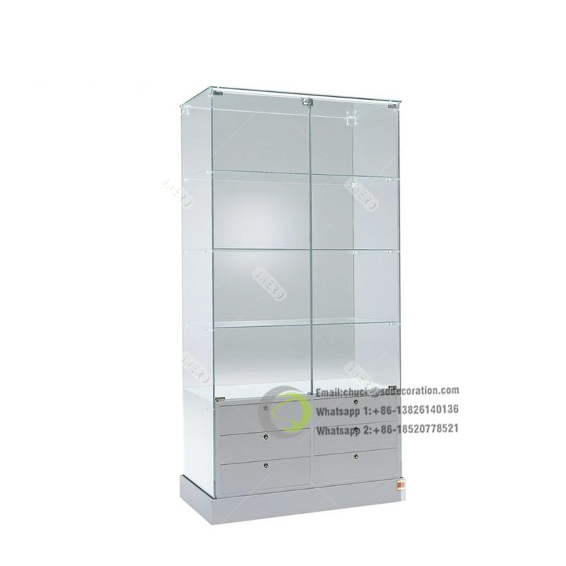 LED Trophy Glass Display Cabinet with Locking Door