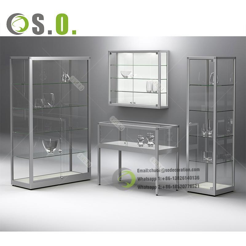 LED Trophy Glass Display Cabinet with Locking Door