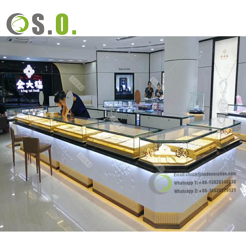 Shero Custom design kiosk mall jewelry retail kiosk for sale jewellery kiosk