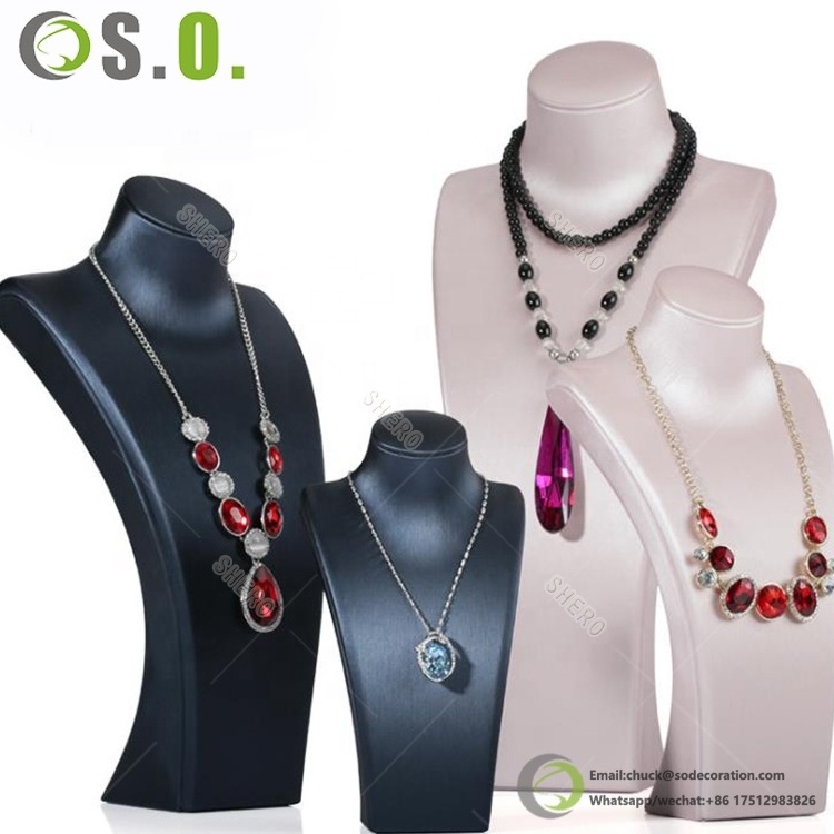 2023 SHERO custom design jewellery Necklace Display Stand bust mannequins for luxury Jewelry cabinet