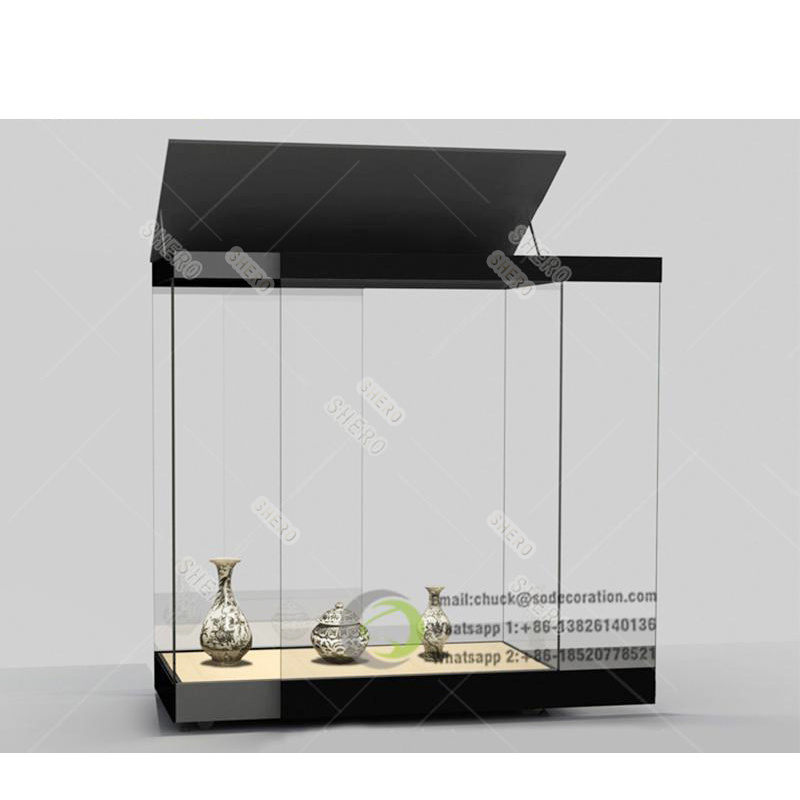 Customized Luxury museum display showcase cabinet stands used museum display cases