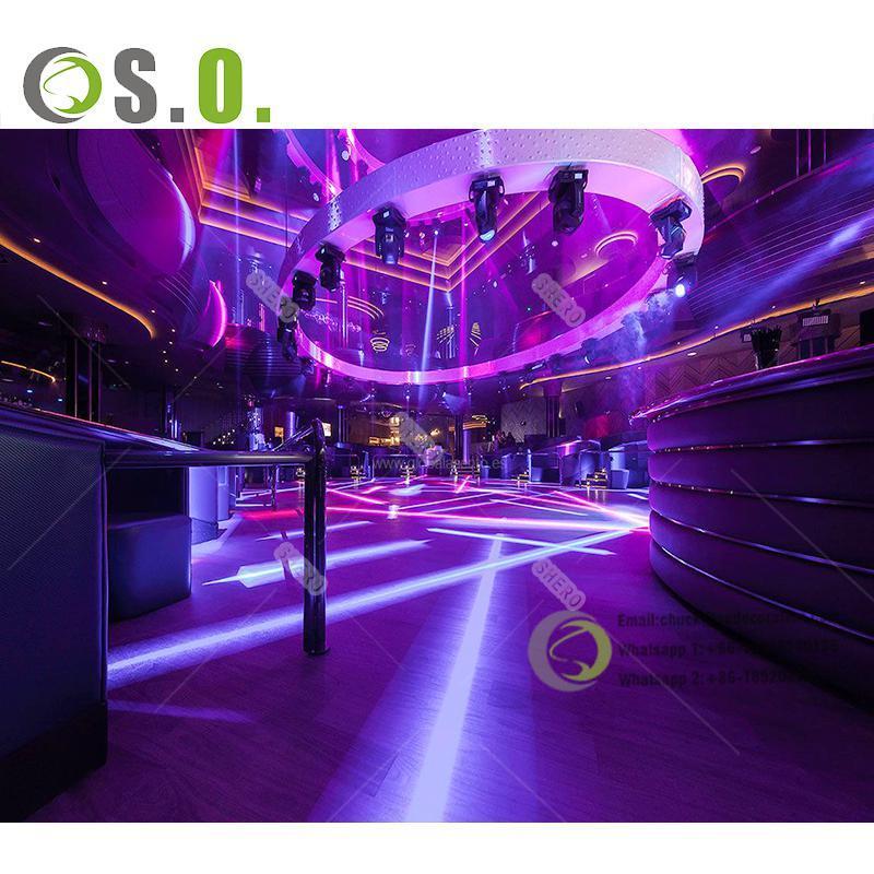 Color changing night club lighting bar glowing illuminated led light table bar counter design