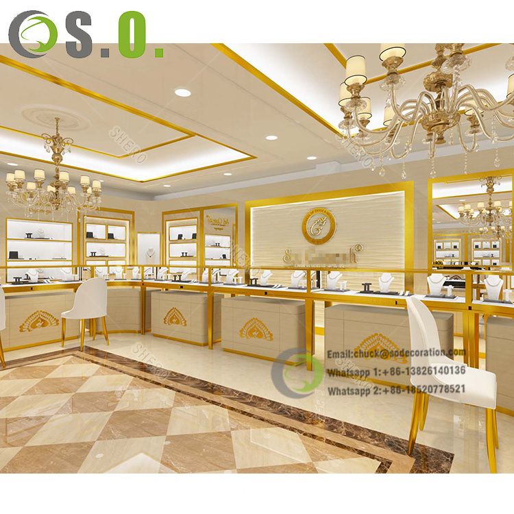 Elegant jewelry store furniture jewelry shop display counter design