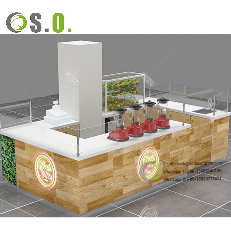 Mall Fast Food Kiosk For Fruit Juice Kiosk Bar Ideas Modern Bubble Tea Kiosk Design With Smoothies Cart Stand Counter For Sale