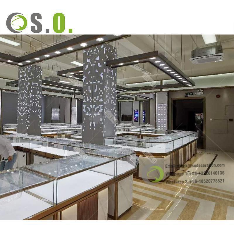 Luxury customized jewelry shop counter design store counter jewelry store showcase jewellery shop counter