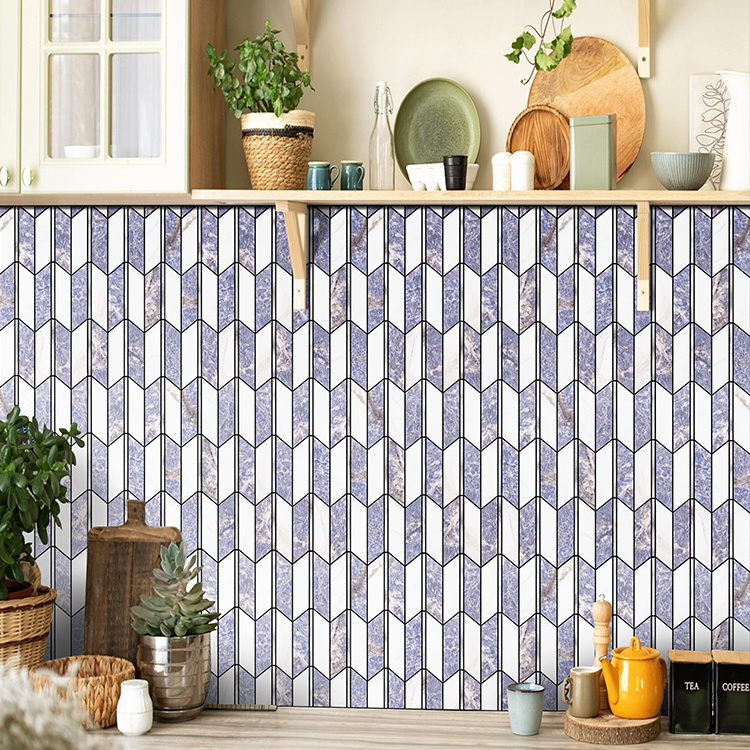 Custom Self Adhesive Wall Tiles Backsplash Kitchen Mosaics Scratch Resistance Peel And Stick Tiles Mosaic For Wall Backsplash