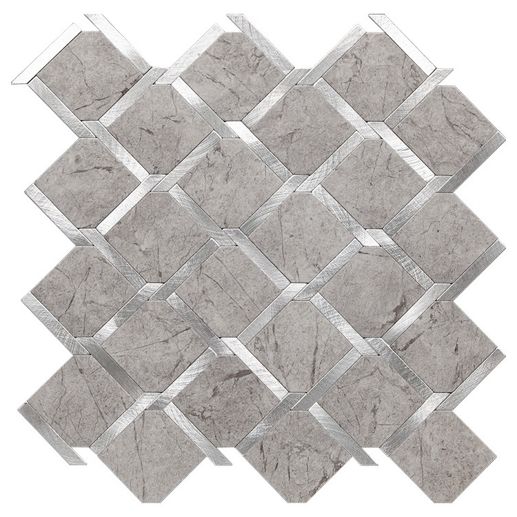 China Factory Popular Hexagonal 3d Peel And Stick Aluminium Mosaic Tile For Kitchen Backsplash