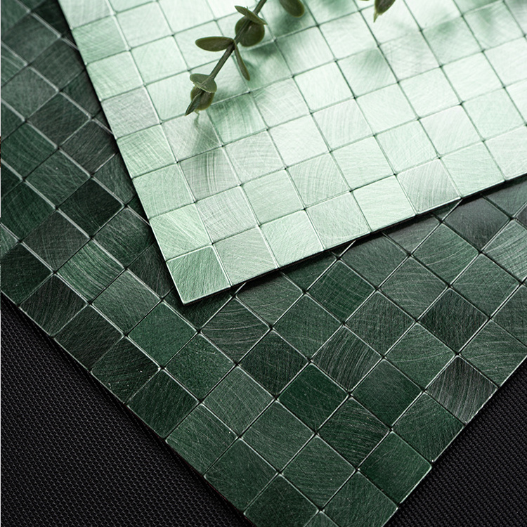 Hot Sale Peel And Stick Dampproof Interior Home Decoration Creative Green Art Tiles Mosaic For Bathroom