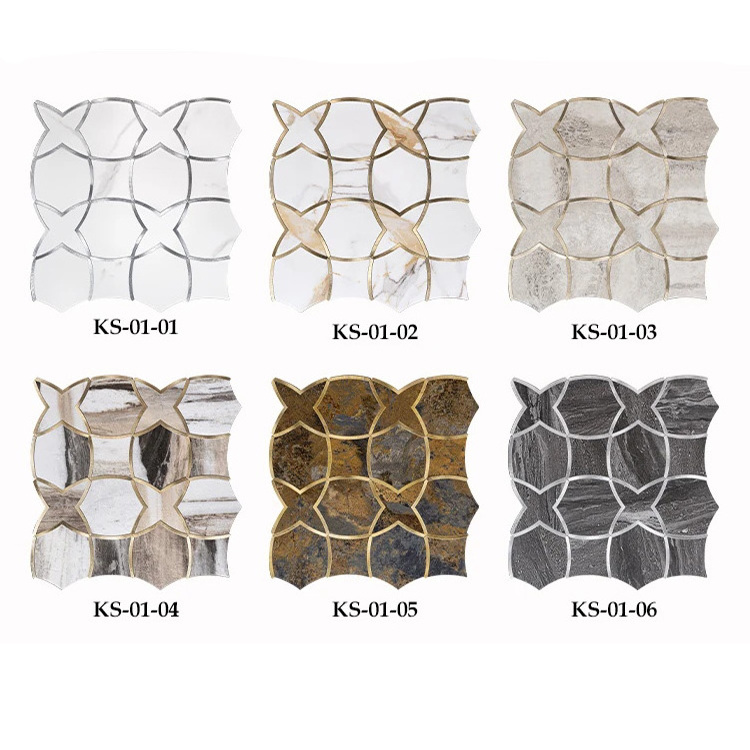 Customizable Modern Hand Made 3d Irregular Peel And Stick Bathroom Art Diy Mosaic Tile