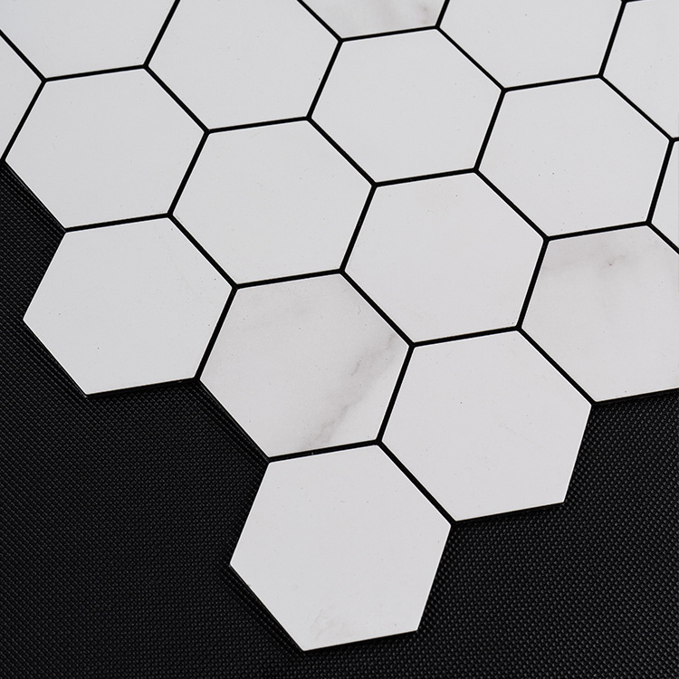 Modern Backsplash Kitchen Hexagonal Wall Sticker 3d Easy Diy Peel And Stick Mosaic Tile For Bathroom