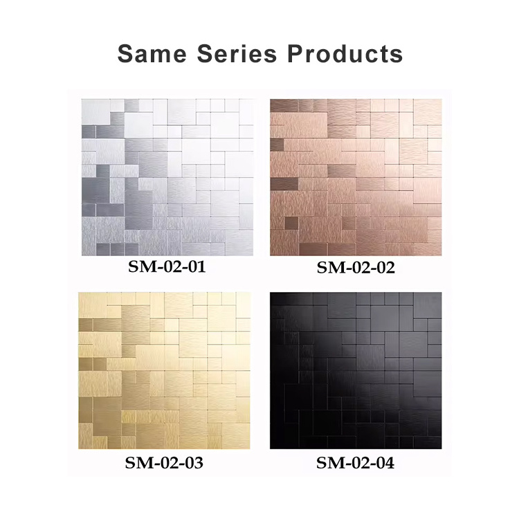 Interior Wall Decoration Pvc Mosaic Self Adhesive Tile  Waterproof Peel And Stick Mosaic Tile For Bar