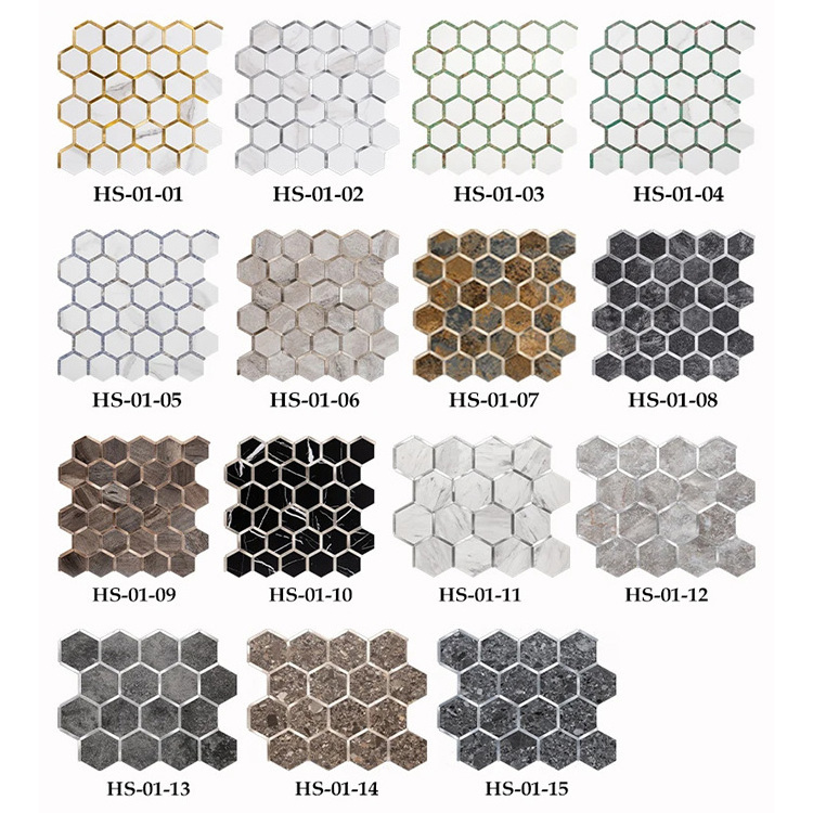 Customizable Modern Luxury Aluminium Hexagonal Peel And Stick 3d Peel And Stick Mosaic Tiles