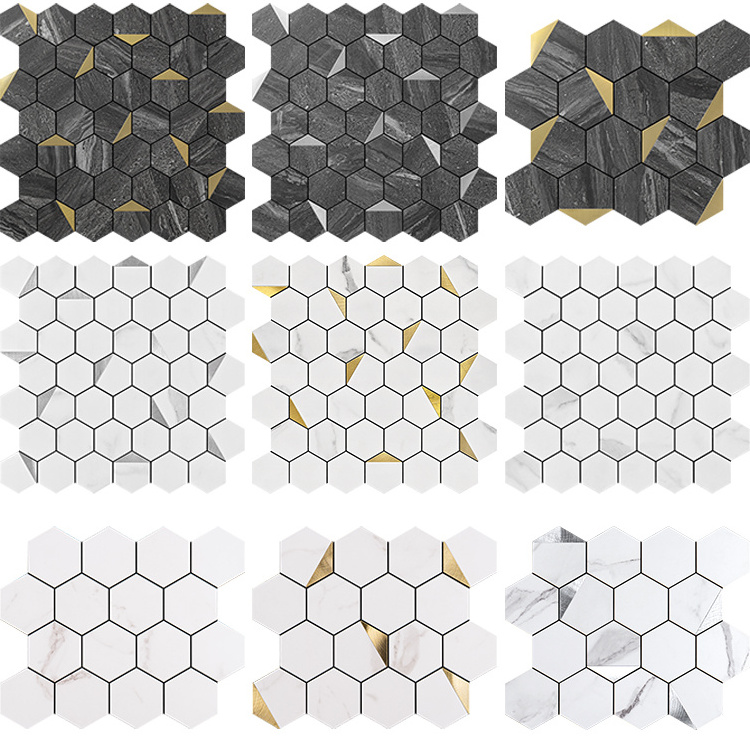 Hexagon Peel And Stick Self Adhesive Removable Stick On Dining Room Kitchen Backsplash 3d Wall Tile Mosaic