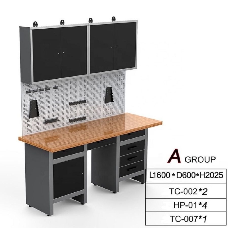 Car Repair Workshop CRS Material Garage Combined Tool Cabinet Workstation Heavy Duty Storage Garage Tool Chest