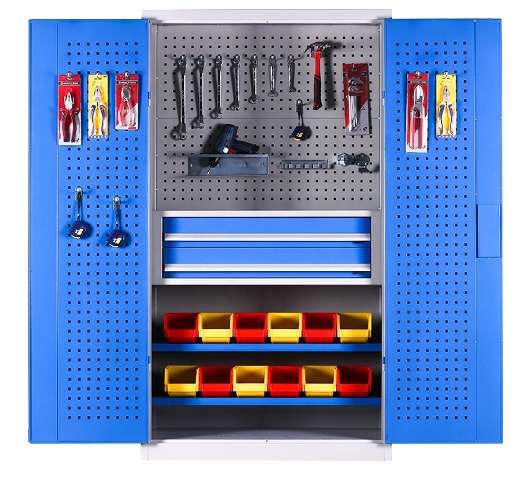 Tool Chest Sale Pegboard Hook Accessory Custom Garage Cabinets Metal Garage Storage Cabinets for Hardware Store