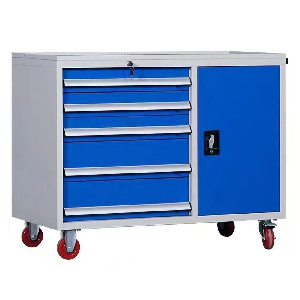 Rolling Box Heavy Duty Stainless Steel Tool Chest 5 Drawers Workbench Tool Cabinets Heavy Duty Workshop Tool Cart With Drawers