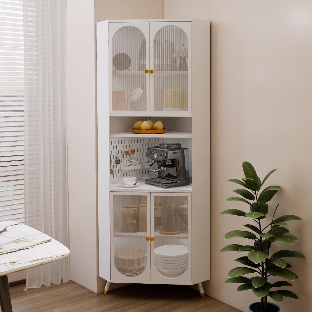 New Released Home Modern Storage Furniture Steel Metal Corner Cabinet