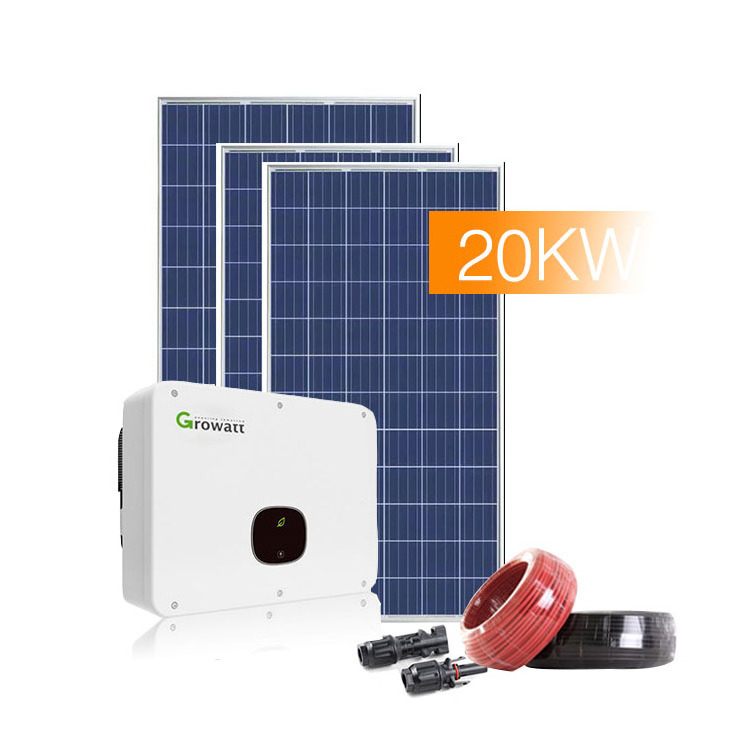 Hot Sale 5kw 10kw 20kw Residential hybrid home solar power system with lithium batteries