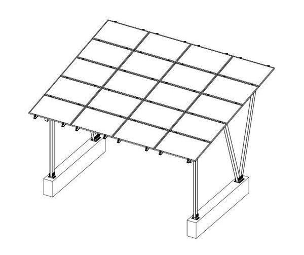 SOEASY photovoltaic ground mount  carport solar system aluminium solaire carport structural for car parking