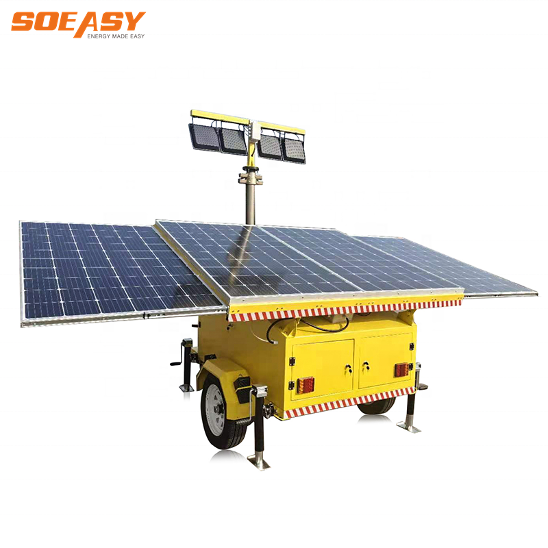 SOEASY standard competitive price generator mobile solar lighting power trailer