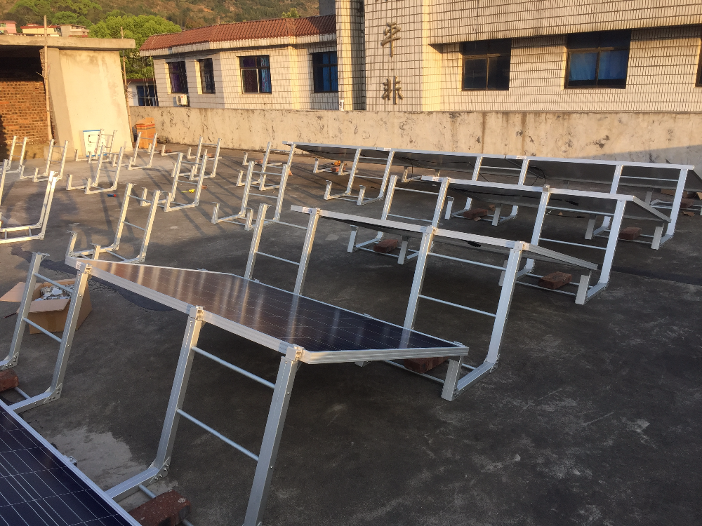 Flat Roof Solar Support Solar Panel Roof Bracket Solar Pv Panel Ballasted Mounting Structure