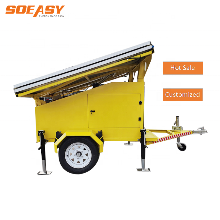 SOEASY standard competitive price generator mobile solar lighting power trailer