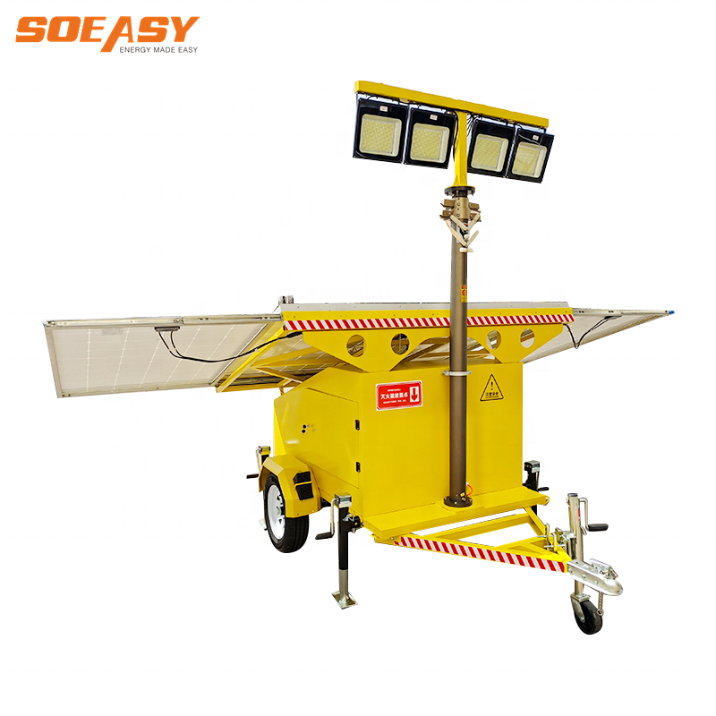 SOEASY standard competitive price generator mobile solar lighting power trailer