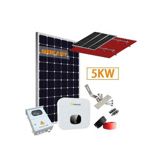 Hot Sale 5kw 10kw 20kw Residential hybrid home solar power system with lithium batteries