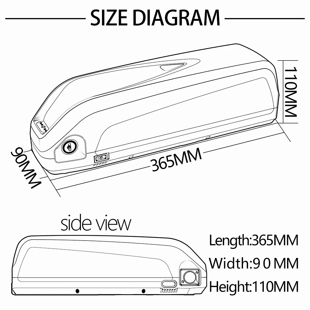 High Power Lithium Ion Battery 48v 1000w For Electric Bike 36v  42v 13ah  20ah  Lithium Ebike Battery Pack