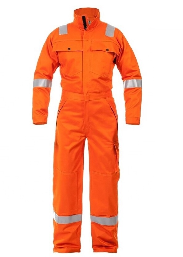 Red Coverall  Overall  Dunagree  Working Safety Suit  in poly-cotton twill fabric