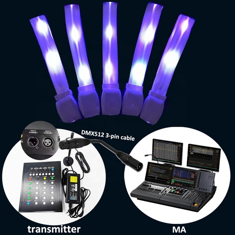 dmx512 pixel custom elastic led wristbands for events remote control led light up wristbands bracelet