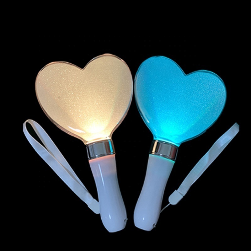 Led Party Rave LED Heart Stick Flashing Light Stick Glow In The Dark Wedding Concert Event Party Supplies Decoration