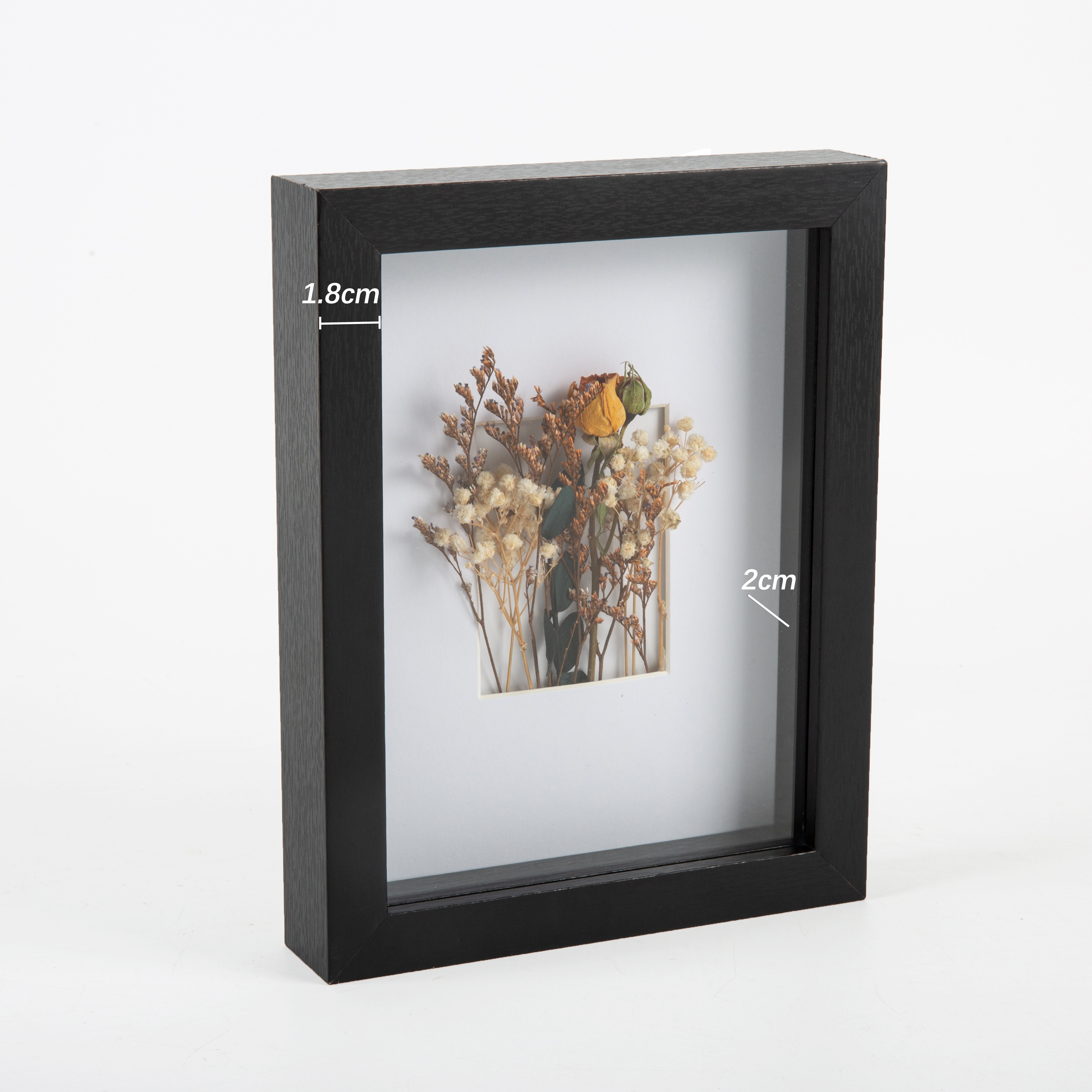 High quality Wholesales custom frame wood 3D display wall hanging Shadow Box Frames with glass