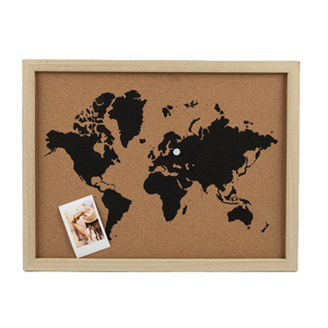 Sofine High Quality Wholesale Cheap Price Wall Mounted World Map Bulletin Message Cork Board