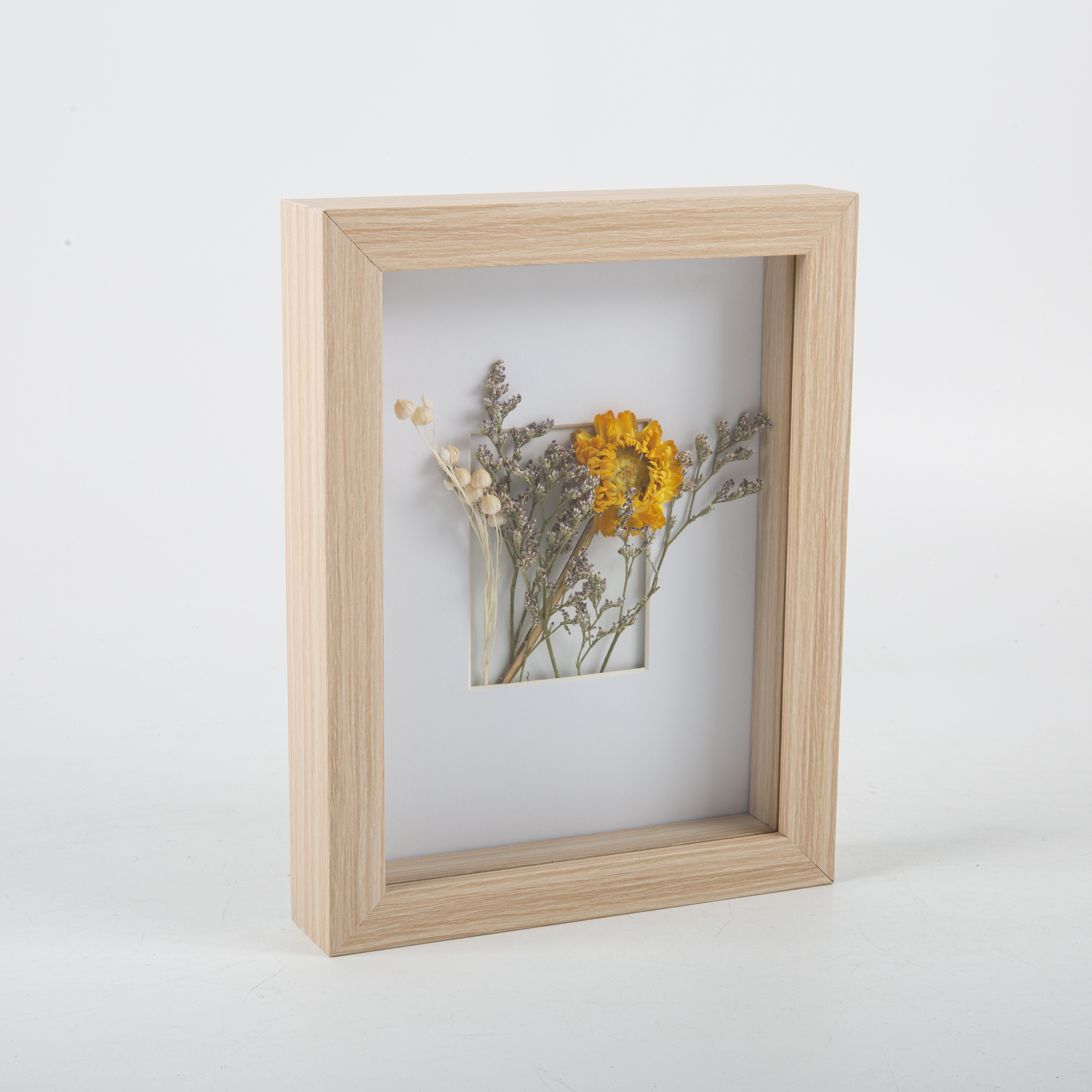 Hot Sale Customized Size Wall Hanging DIY Dried Flower Decoration Deep Wooden Shadow Box Frame