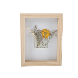 Hot Sale Customized Size Wall Hanging DIY Dried Flower Decoration Deep Wooden Shadow Box Frame