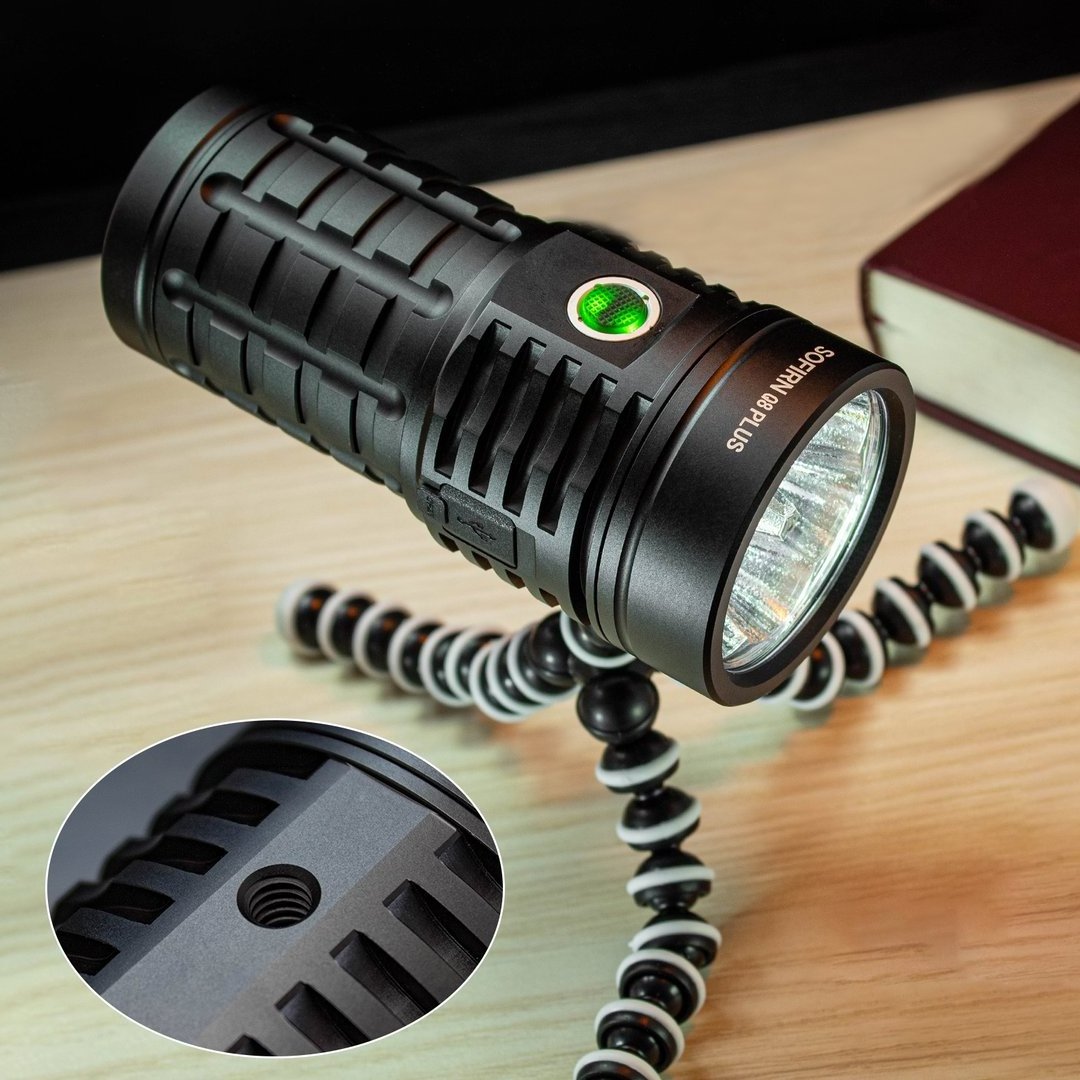 Q8 Plus Super Powerful LED Flashlight 16000lm USB C Rechargeable 21700 Anduril 2.0 Torch XHP50B Reverse Charging