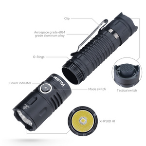 Wurkkos High Quality Durable IPX8 Water resistant Rechargeable EDC Torch 3000lm Tactical LED Flashlight