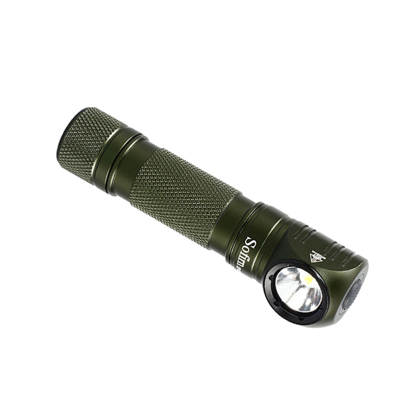 Brightest  XPL 1200lm 18650 USB Rechargeable Headlight 18350 Flashlight with Power Indicator Magnet Tail