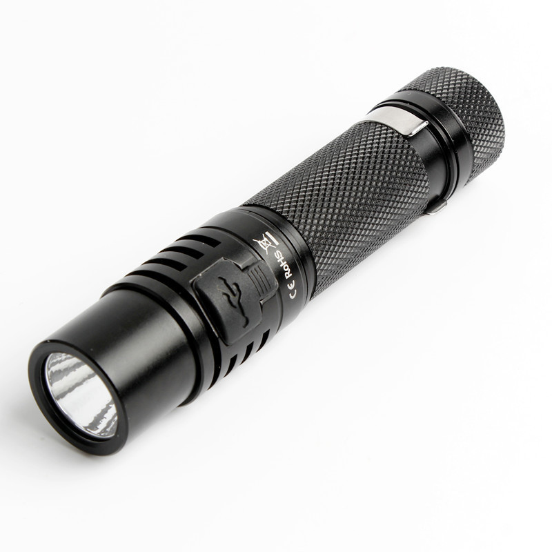 Portable 18650 Battery Aluminum Usb Rechargeable Mini Led Torch 4 modes XPG3  Led Flashlight