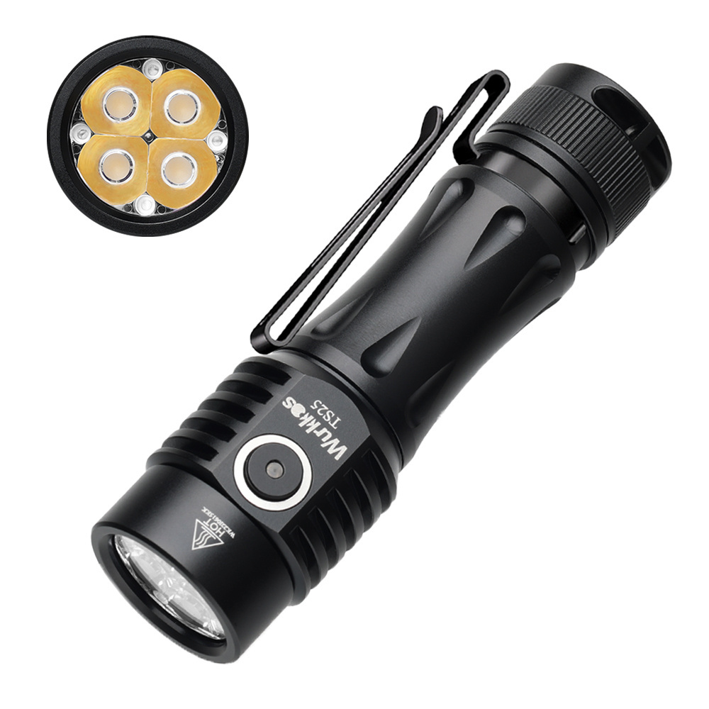 Wurkkos Super Bright 4000 Lumen Pocket Small Flashlight with Andruril 2.0 UI LED Rechargeable EDC Flashlight