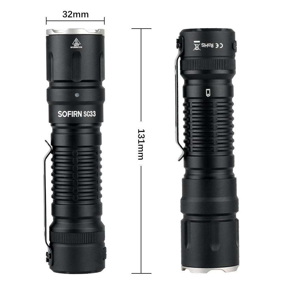 5200 lumen powerful waterproof flashlight 21700 rechargeable battery type C high lumen flashlight torch light strong