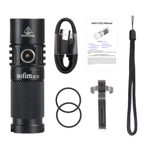 Sofirn SC21 1000lm 90CRI Mini & Powerful Light  IPX8 Aluminum Alloy Rechargeable Keychain EDC Flashlight with Magnetic Tail