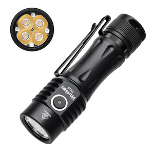 Wurkkos TS25 4000lm Powerful EDC Flashlight with 8 Multi Color Aux LEDs  Anduril 2.0 Rechargeable 21700 Torch with Power Bank