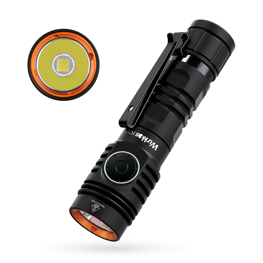 Wurkkos FC13 XHP50.2 LED 3400 Lumen  Long Distance Hunting Rechargeable 18650 EDC Flashlight Tactical Torch Light