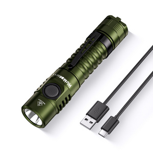 FC11 Mini Flashlight 18650 LED 1300lm IPX7 Pocket Light 90CRI USB C Rechargeable Magnetic Tail IP67 Hiking Lamp