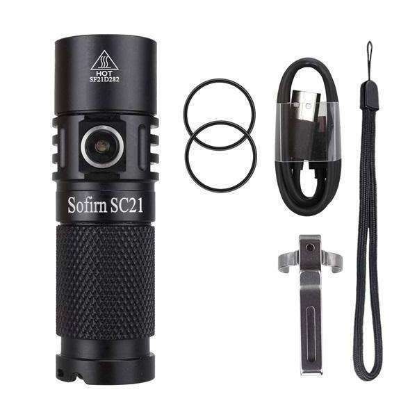 Sofirn Design Water Resistant Torch Light LED High Lumens  Flashlights with Rechargeable Battery