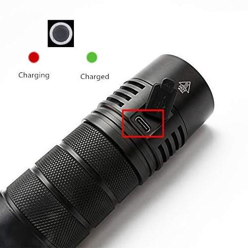 5650 lumen usb rechargeable outdoor led light aluminum professional flashlight