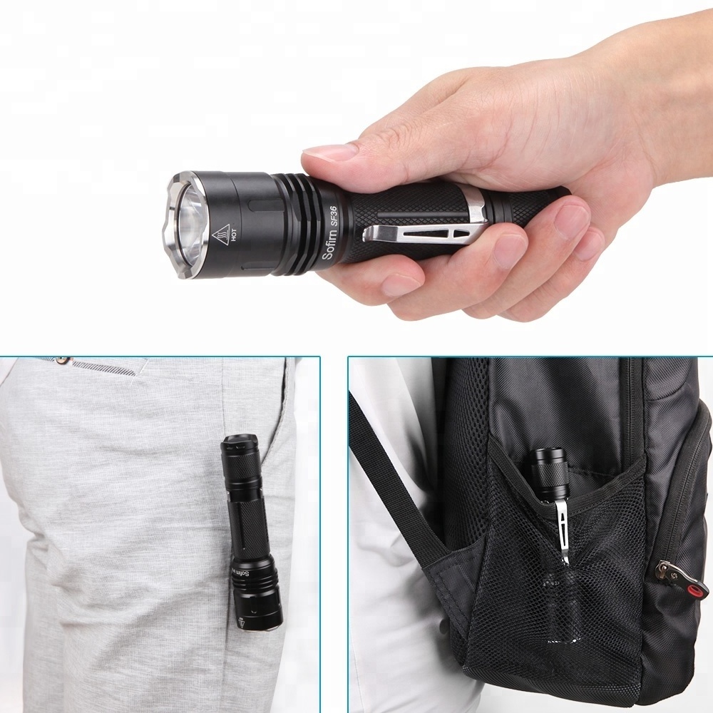 Sofirn SF36 Aluminum Waterproof Mini Torch Tactical Led Mini Flashlight With Clip for Cycling,Hunting,Driving,Camping